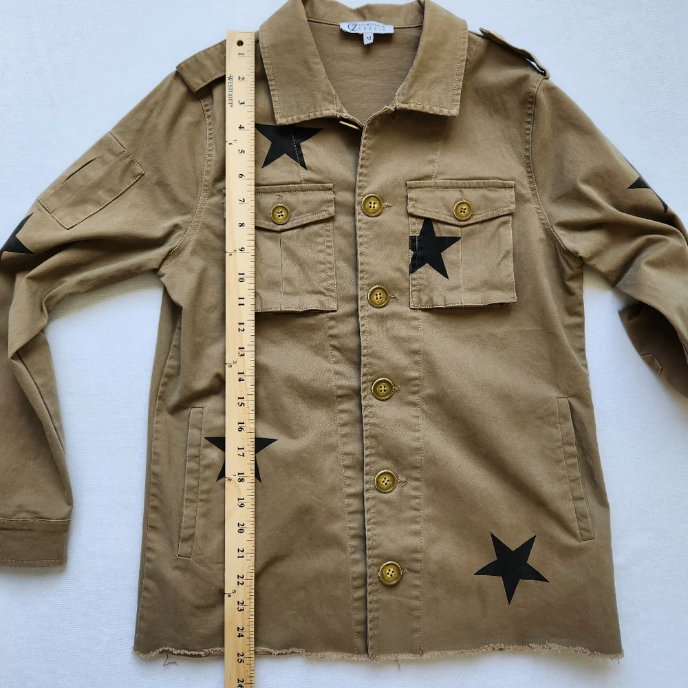 Cezele Military Jacket Stars Royal Honor Army Green Fatiques Black Buttons M - Picture 16 of 17